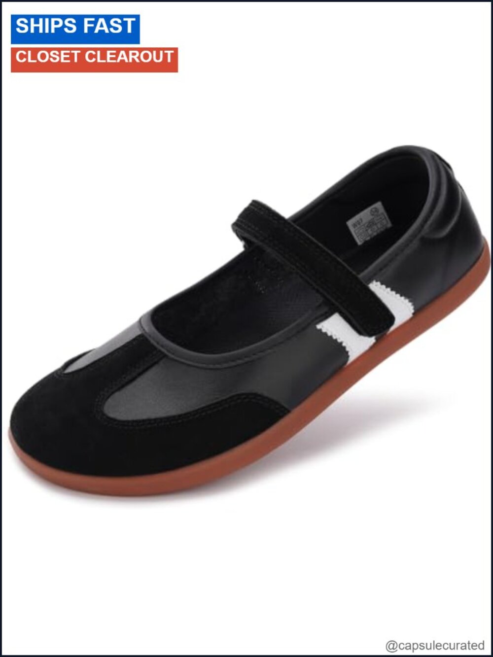 Wide Toe Box Barefoot Mary Jane Flats Zero Drop Suede Walking Shoes